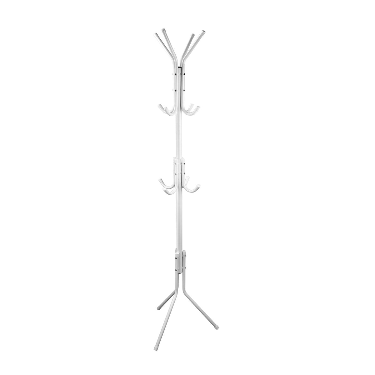 White freestanding coat rack